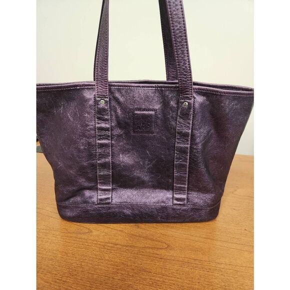 Longchamp Shoulder Handbag Tote purple Genuine Leather Rhinestone Large (PF) - Picture 1 of 16